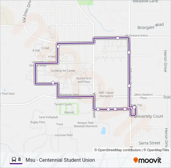 8 Bus Line Map
