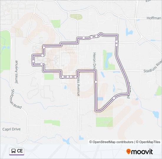 CE bus Line Map