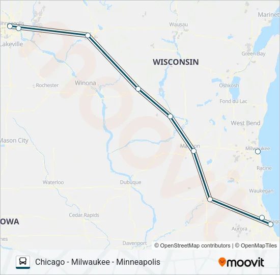 GREYHOUND US0150 Bus Line Map