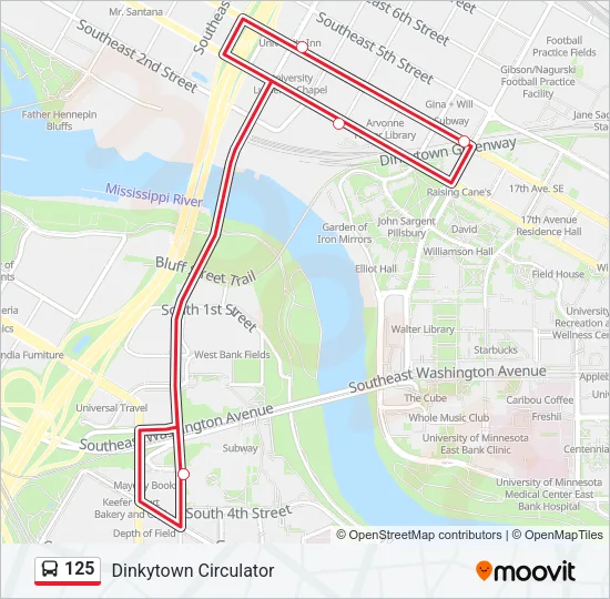 125 Bus Line Map