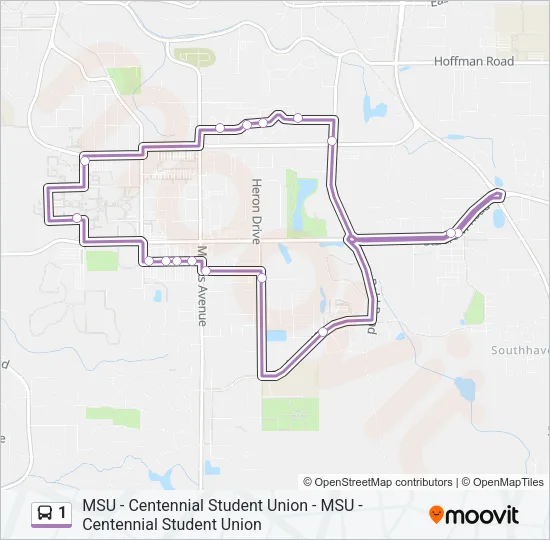 1 Bus Line Map