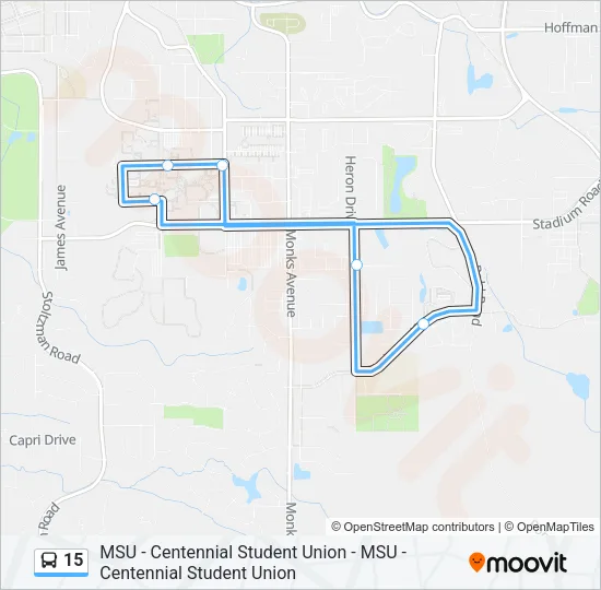 15 Bus Line Map