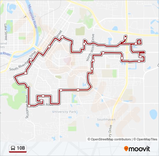 Mapa de 10B de autobús