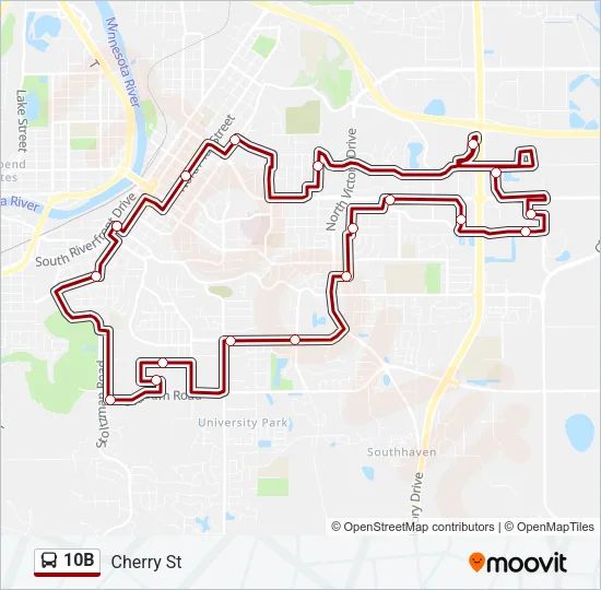 10B Bus Line Map