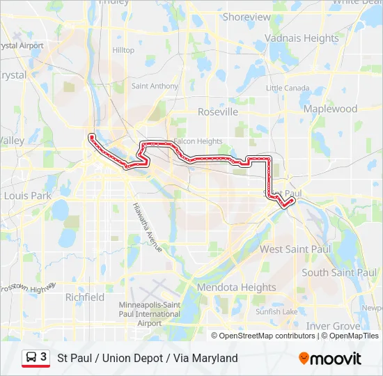 3 Bus Line Map