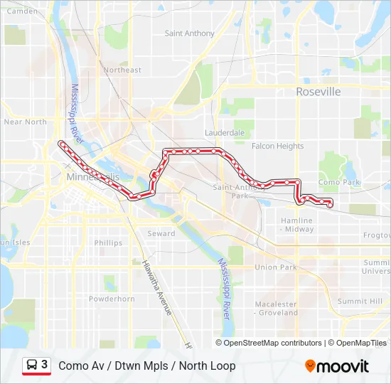 3 Bus Line Map