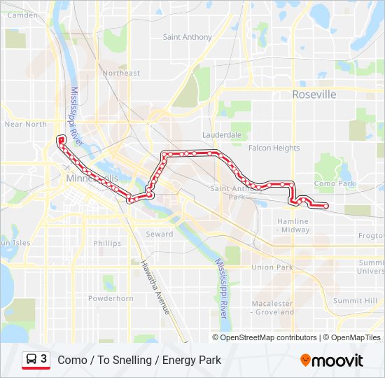 3 bus Line Map