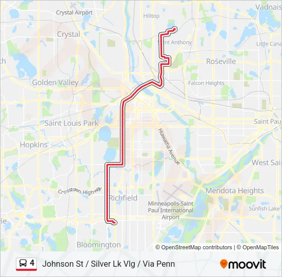 4 Bus Line Map