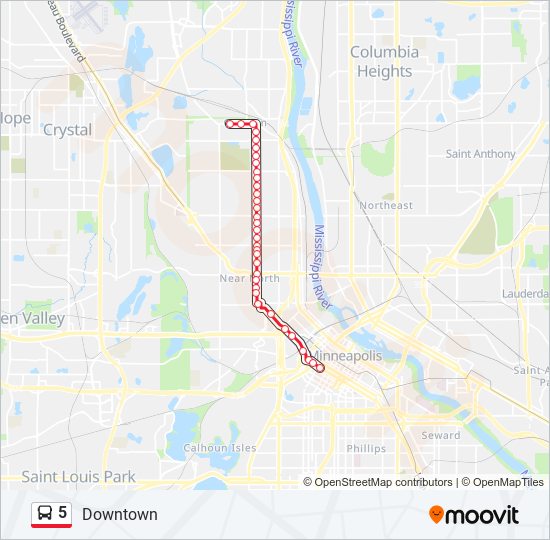 5 bus Line Map