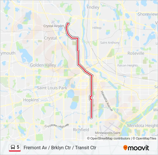 5 Bus Line Map