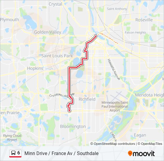 6 bus Line Map