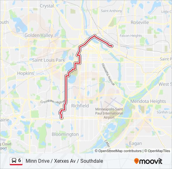 6 bus Line Map