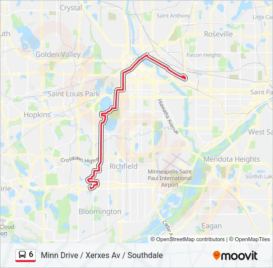 6 Bus Line Map
