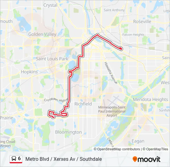 6 Bus Line Map