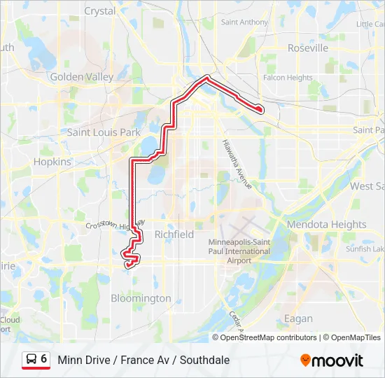 6 Bus Line Map