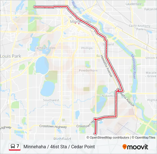 7 Bus Line Map