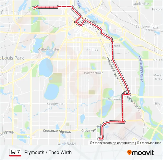 7 Bus Line Map