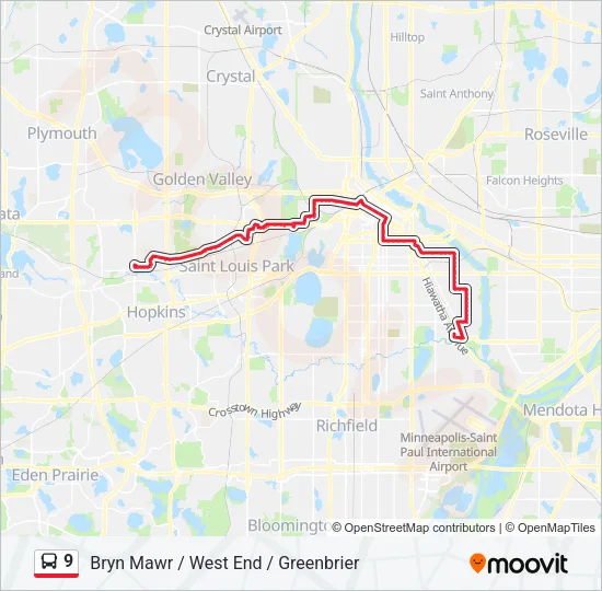 9 Bus Line Map