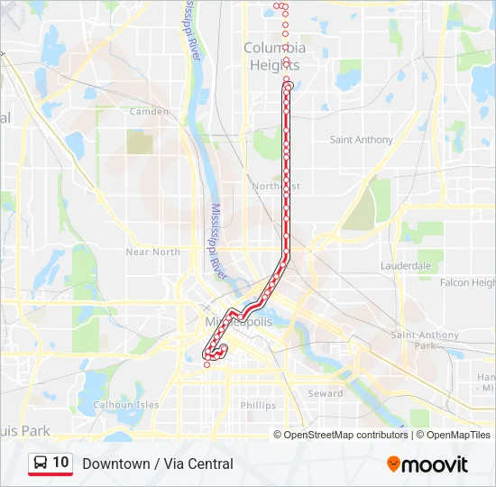 10 Bus Line Map