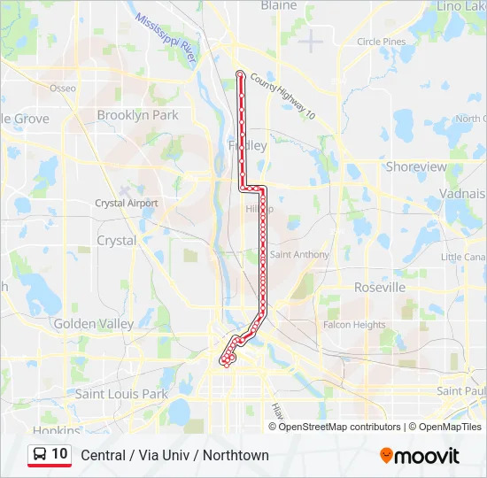 10 Bus Line Map