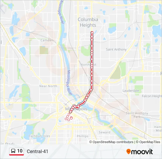 10 Bus Line Map