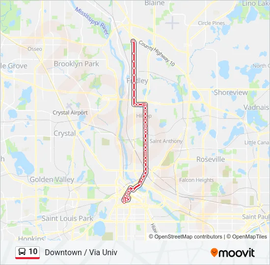 10 Bus Line Map
