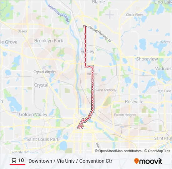 10 Bus Line Map