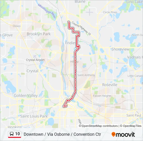 10 Bus Line Map