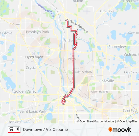 10 Bus Line Map