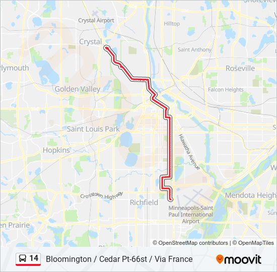 Mapa de 14 de autobús