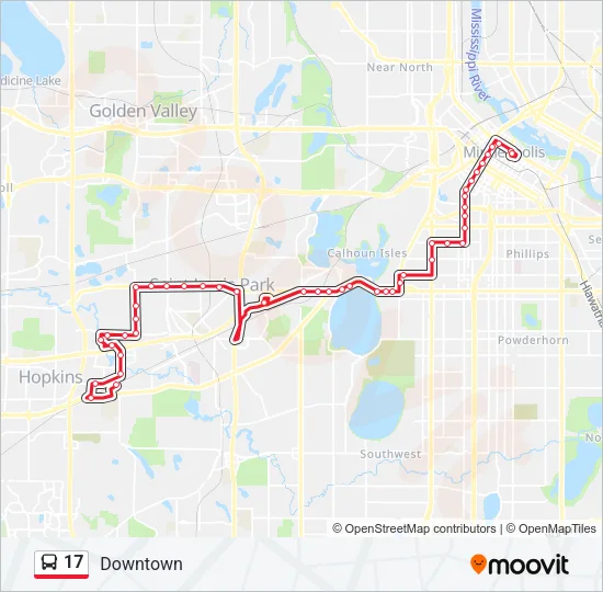 17 Bus Line Map
