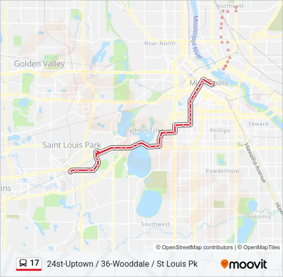 17 Bus Line Map