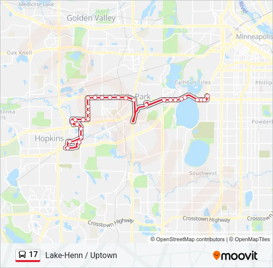 17 Bus Line Map