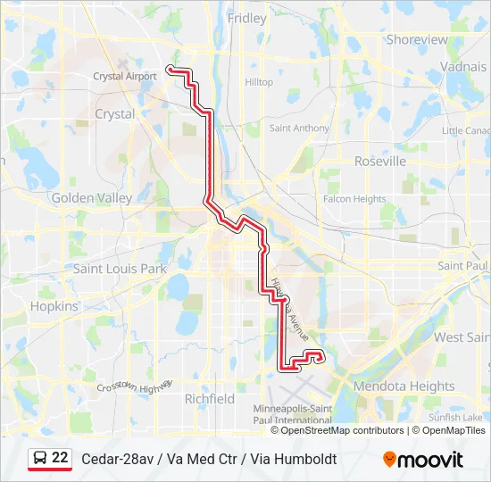 22 Bus Line Map