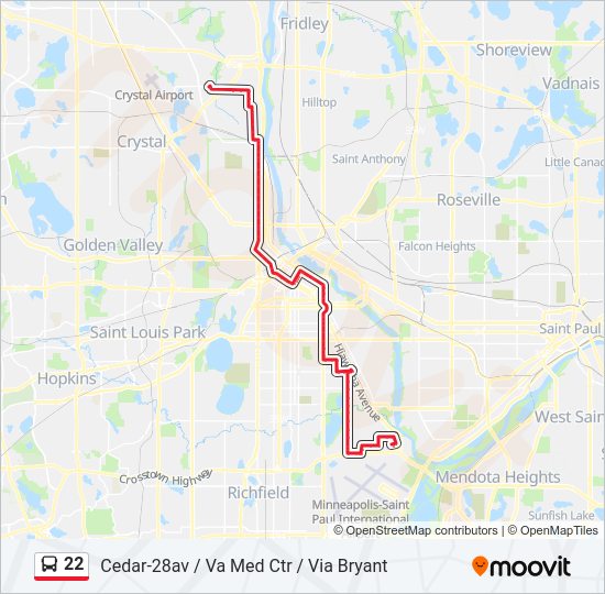 22 Bus Line Map