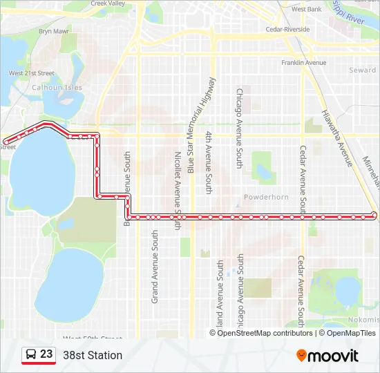 23 Bus Line Map