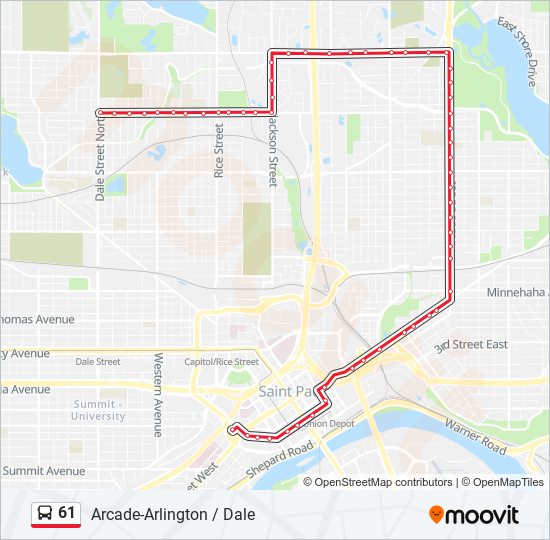 61 bus Line Map