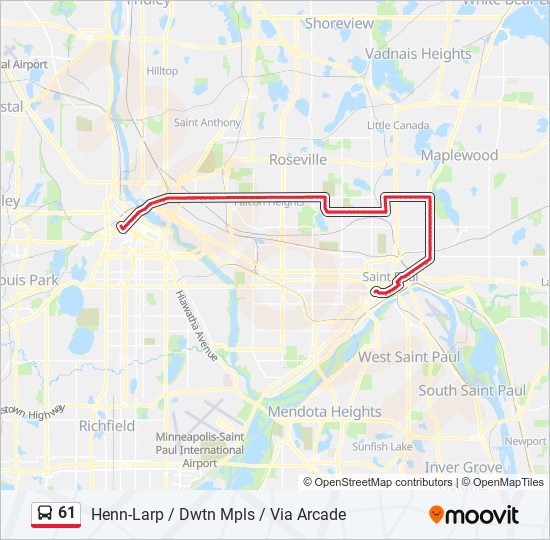 Mapa de 61 de autobús