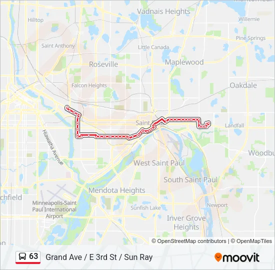 63 Bus Line Map