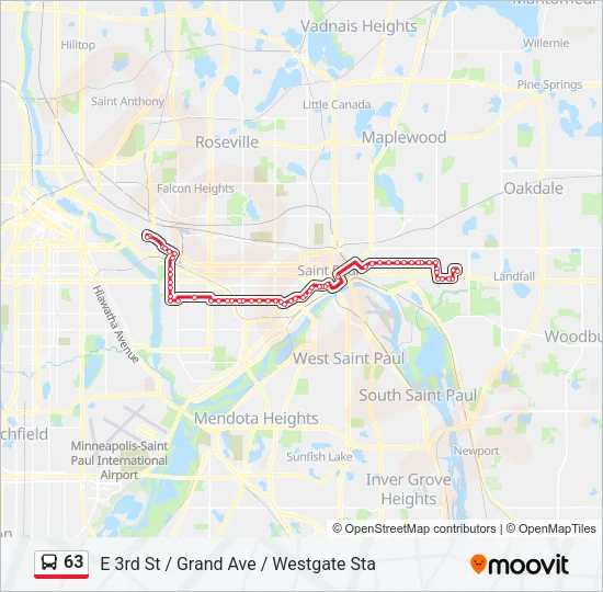 63 Bus Line Map