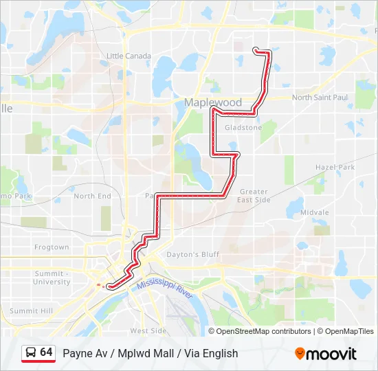 64 Bus Line Map