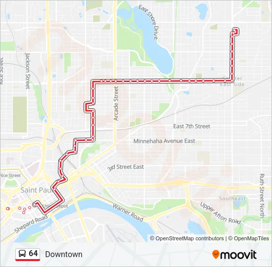 64 Bus Line Map