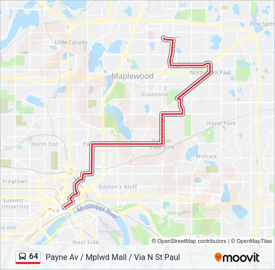 64 Bus Line Map