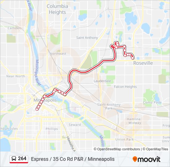 264 Bus Line Map