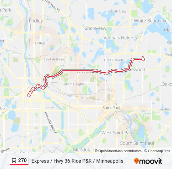 270 Bus Line Map