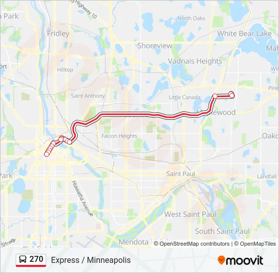 270 Bus Line Map