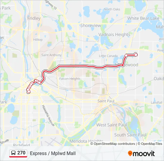 270 Bus Line Map