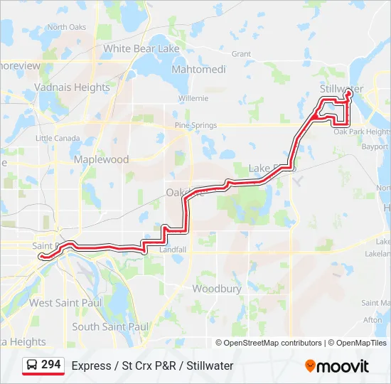 294 Bus Line Map