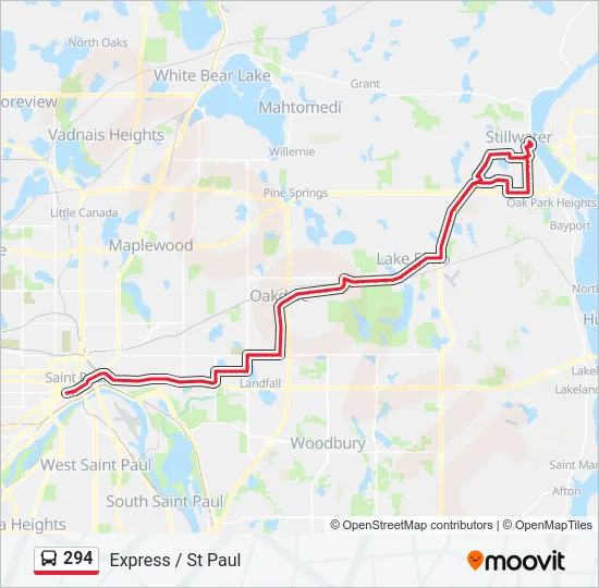 294 Bus Line Map