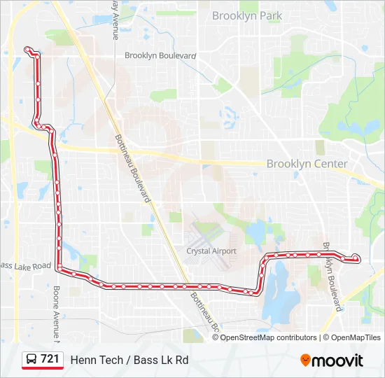 721 Bus Line Map